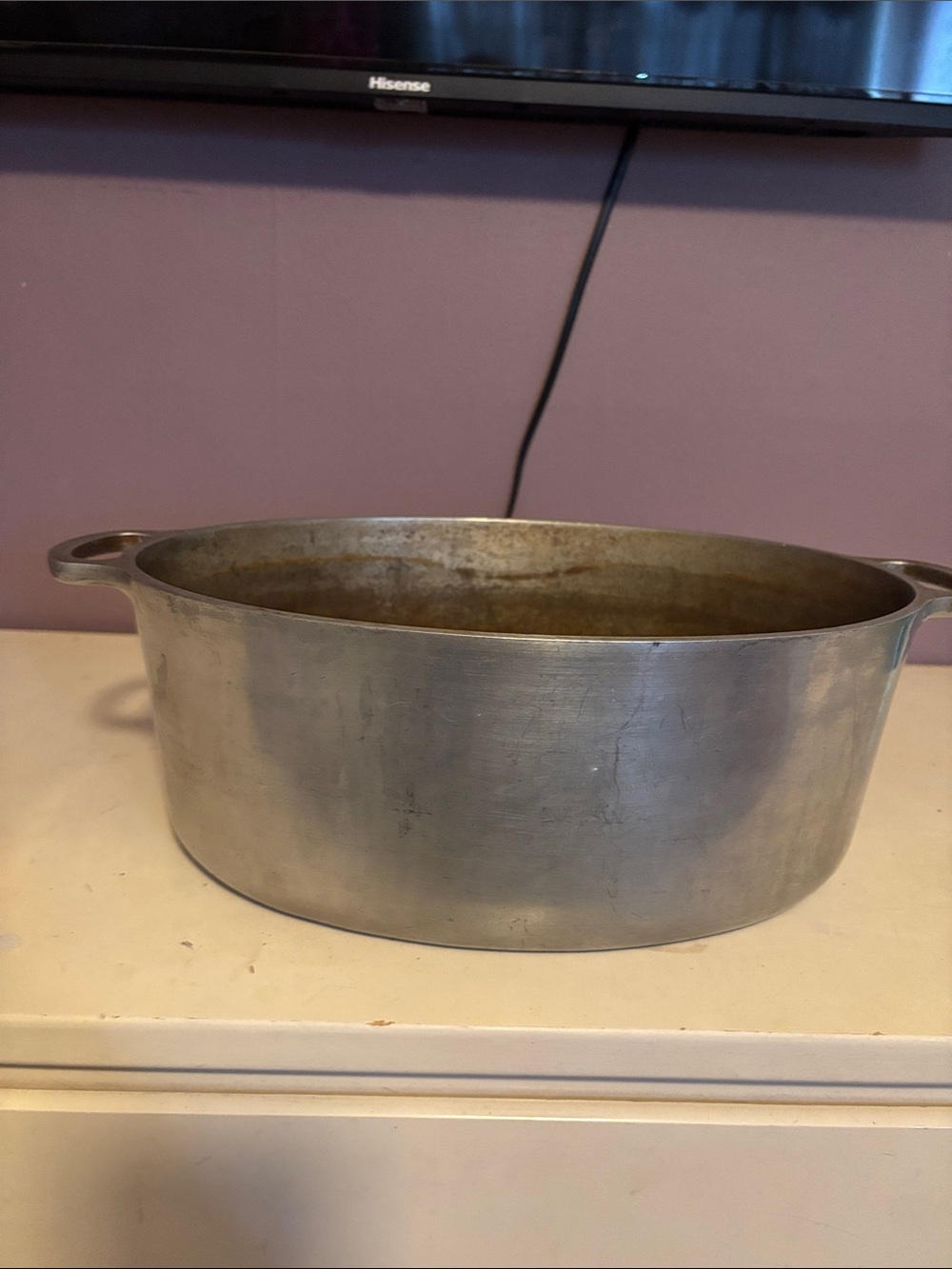 Majestic Silver Oval Aluminum Casserole Pan with Side Handles - no lid